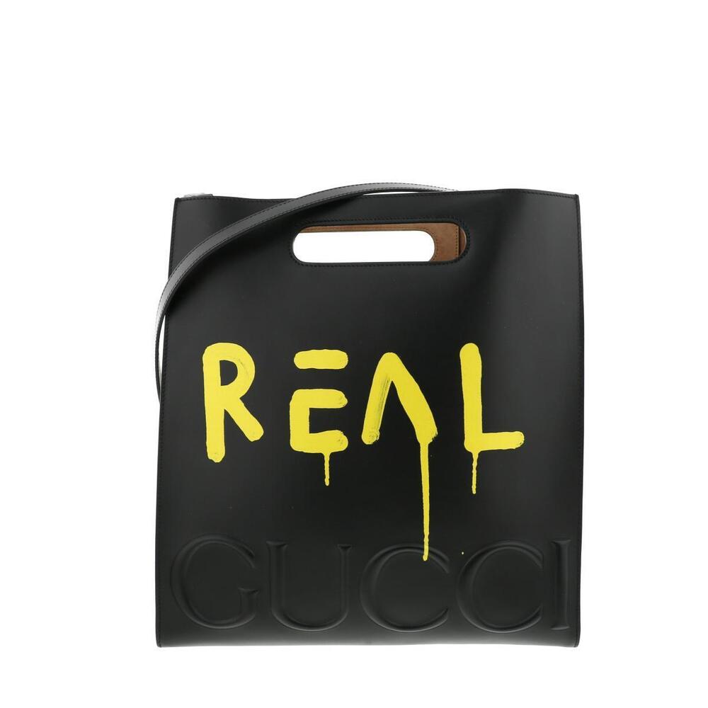 GUCCI Ghost Tote Bag Black Trouble Andrew Paint A